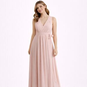 Azazie Bridesmaid Dress Size 6 Athena Blushing Pink
